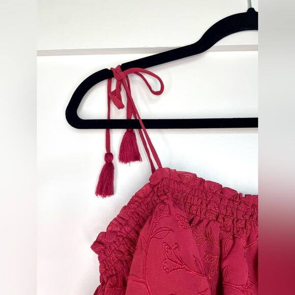 Lovers + Friends Revolve Blossom Top in Palm Floral Embroidery Size Medium - Picture 6 of 12